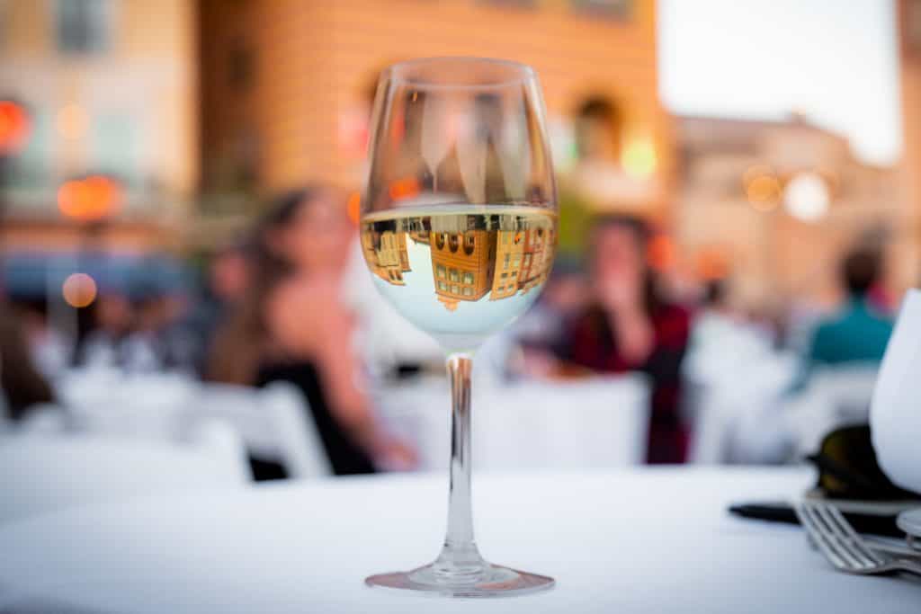 Glass of wine during Harbor Nights at Loews Portofino Bay Hotel