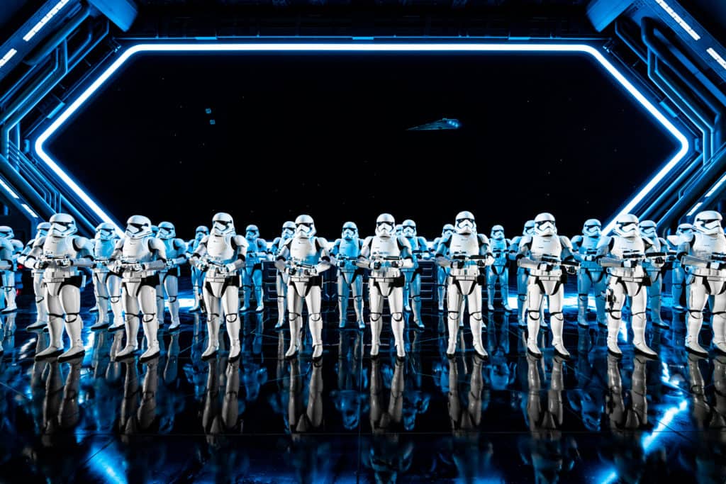 Storm Troopers on Rise of the Resistance at Galaxy's Edge at Disney's Hollywood Studios