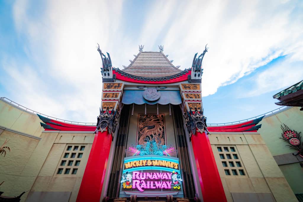 The Chinese Theater featuring Mickey and Minnie's Runaway Railway