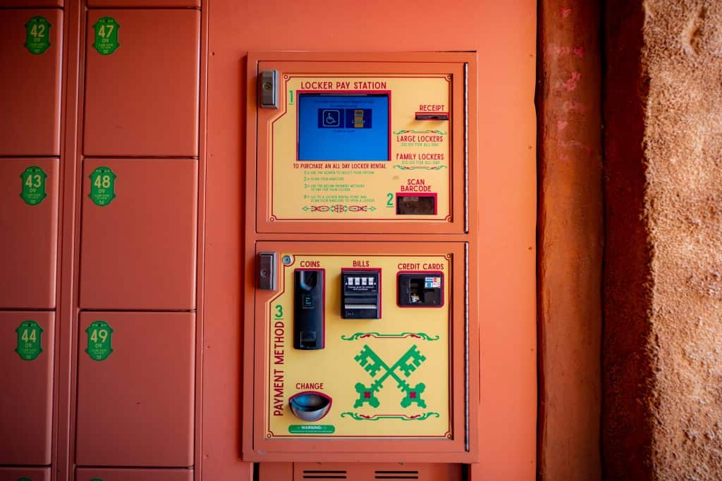 Daily Locker Rental Kiosk at Islands of Adventure