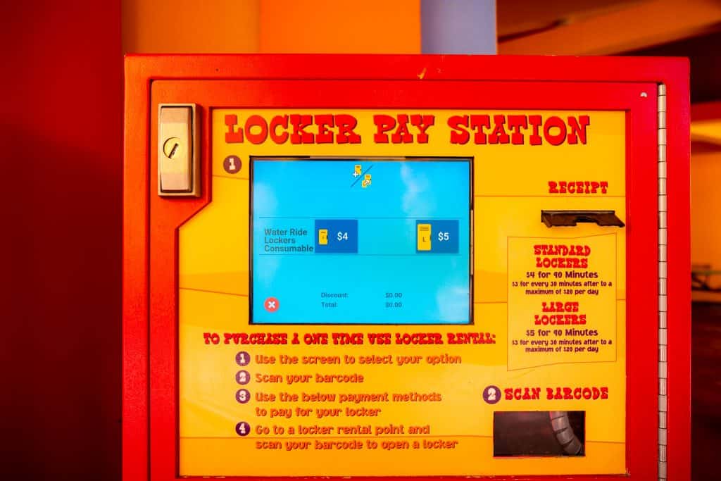Lockers at Dudley Do-Right's Ripsaw Falls