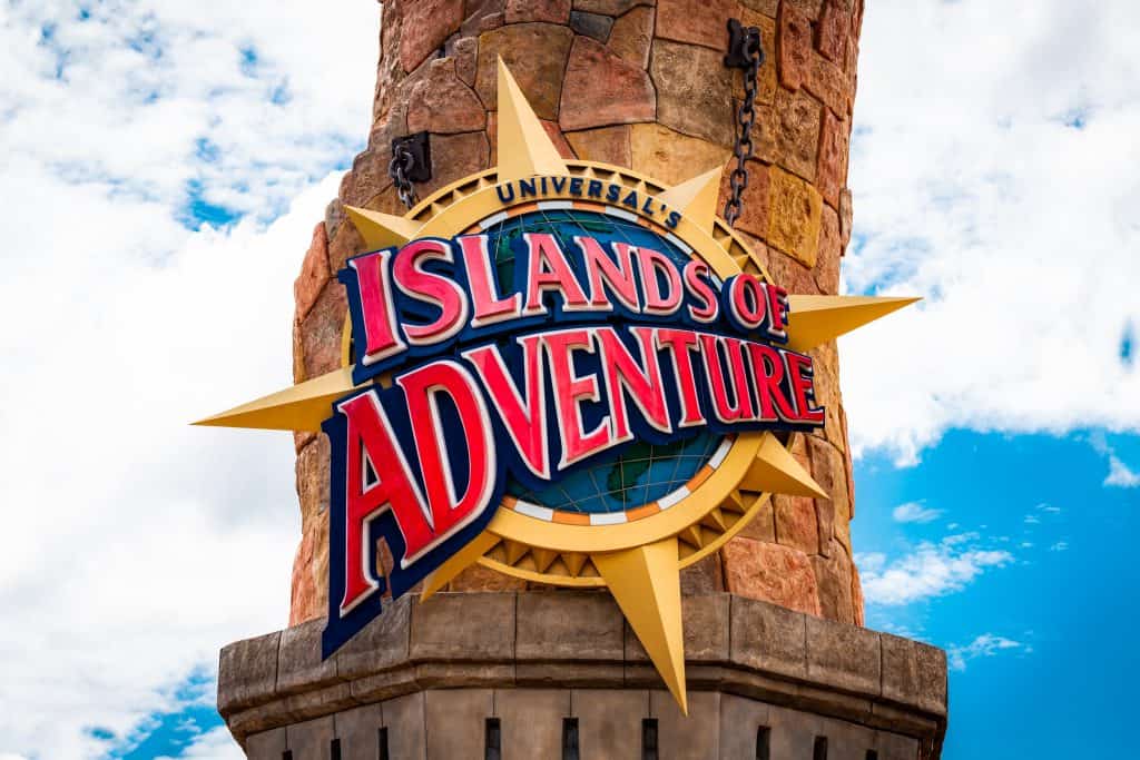Sign at entrance of Islands of Adventure