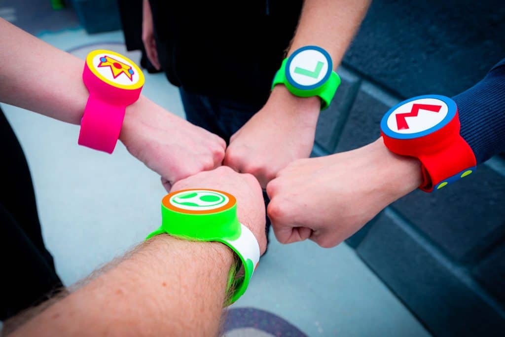 Power-Up Bands from Super Nintendo World inside Universal Studios Hollywood
