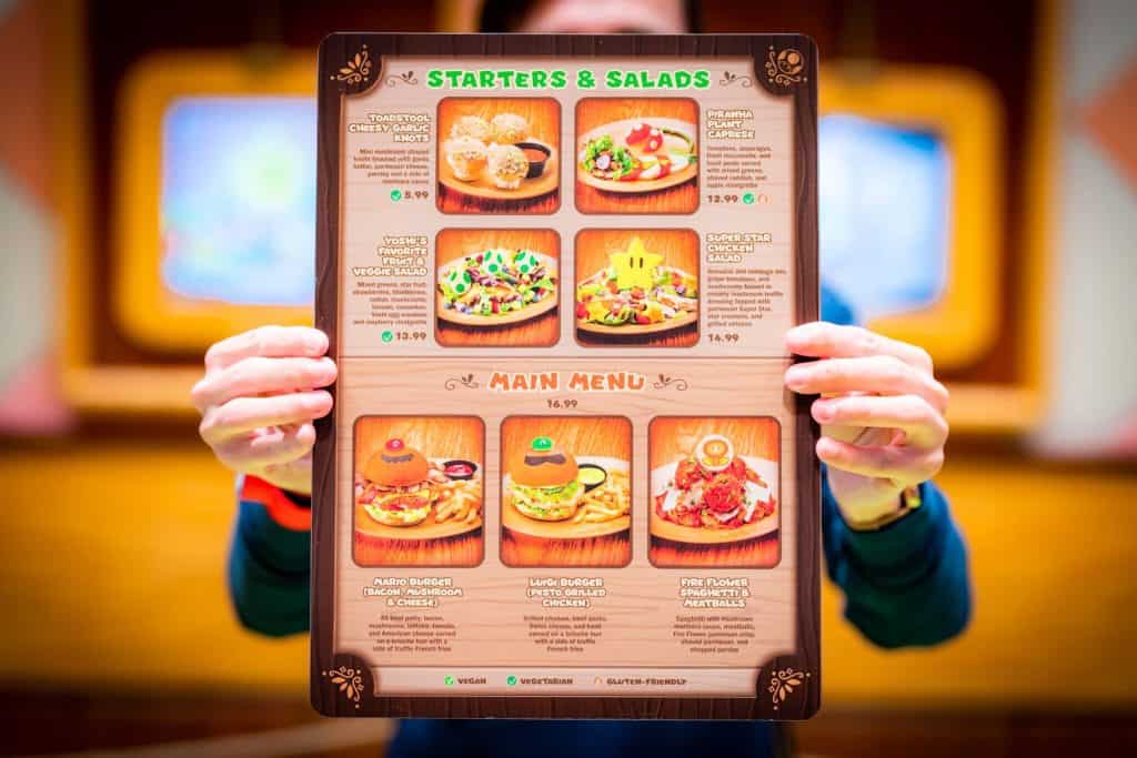 Toadstool Cafe Menu featuring Starters & Main Menu