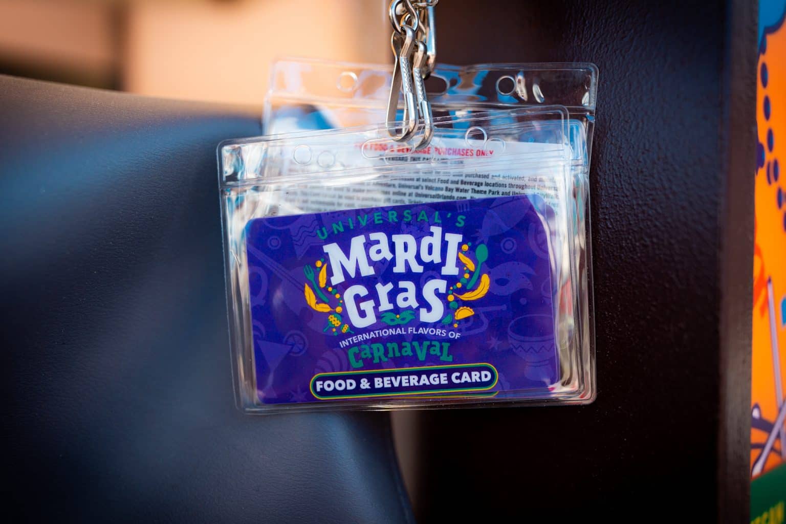 universal studios mardi gras food and beverage card