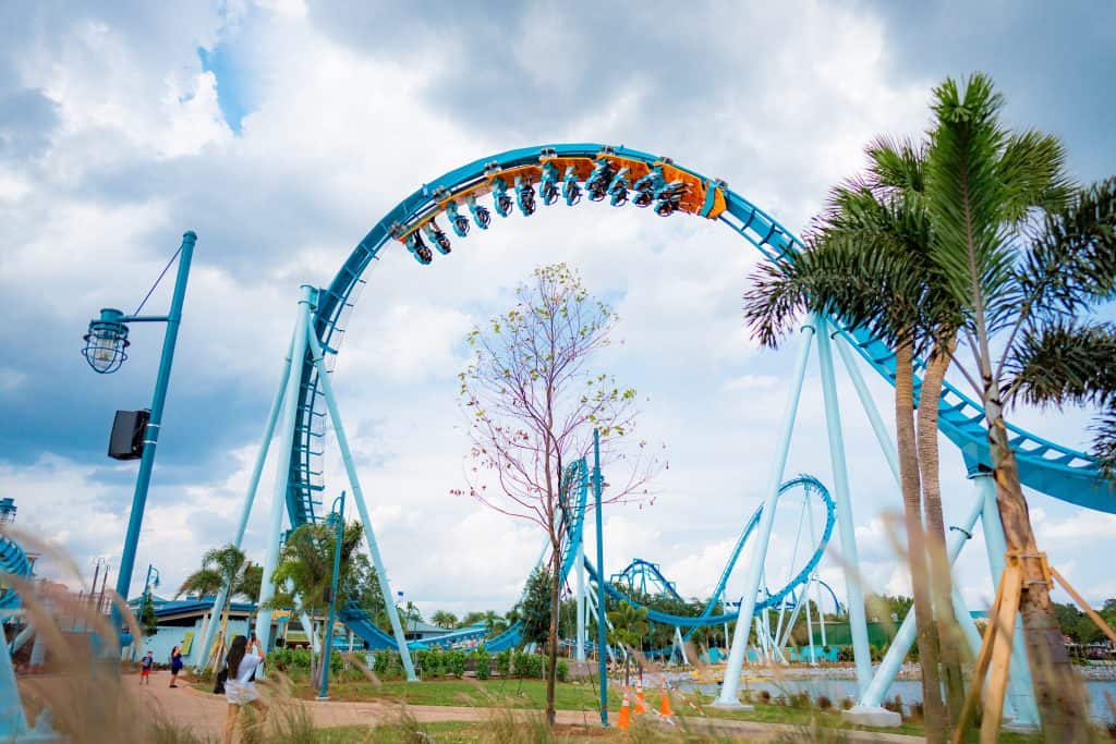 SeaWorld Orlando Pipeline roller coaster opening previews surfing theme  parks annual passes