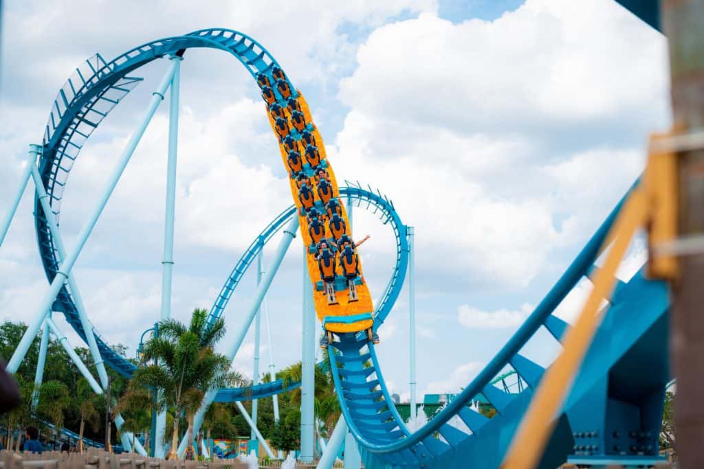 Pipeline: The Surf Coaster! SeaWorld Orlando 2023 Roller Coaster! 