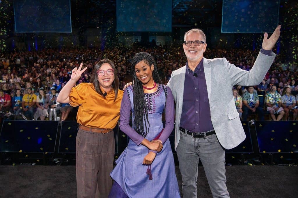 Asha from the upcoming film, Wish, making an appearance at D23