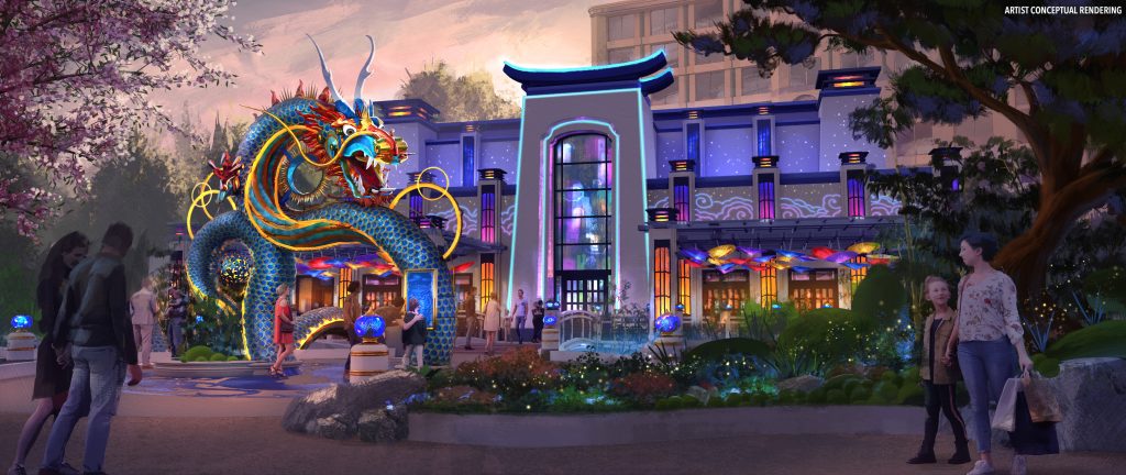 The Blue Dragon Pan-Asian Restaurant inside Universal Epic Universe