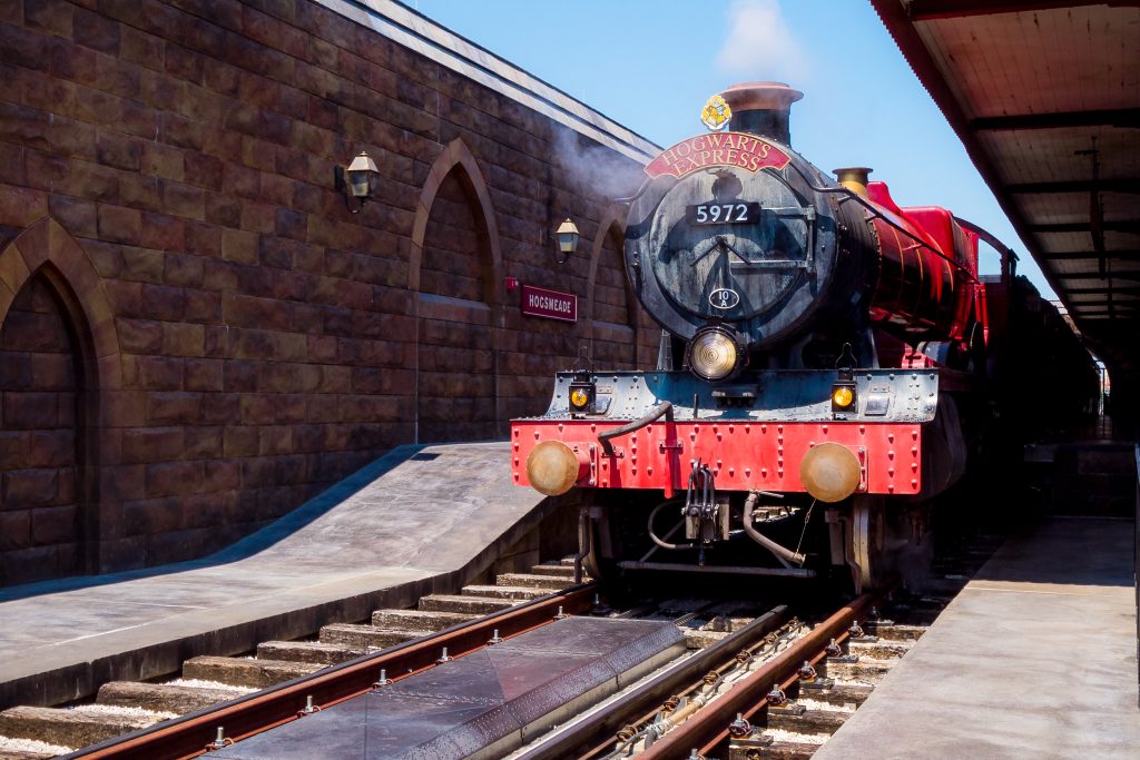 The Hogwarts Express at Hogsmeade Station