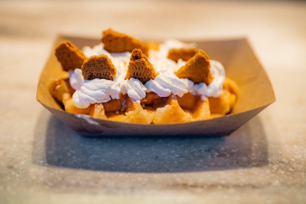 Cookie Butter Liege Waffle at Universal Mardi Gras