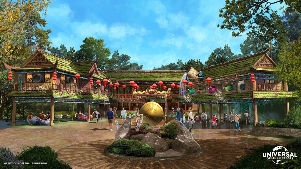 Concept Art of Po's Kung Fu Training Camp at DreamWorks Land
