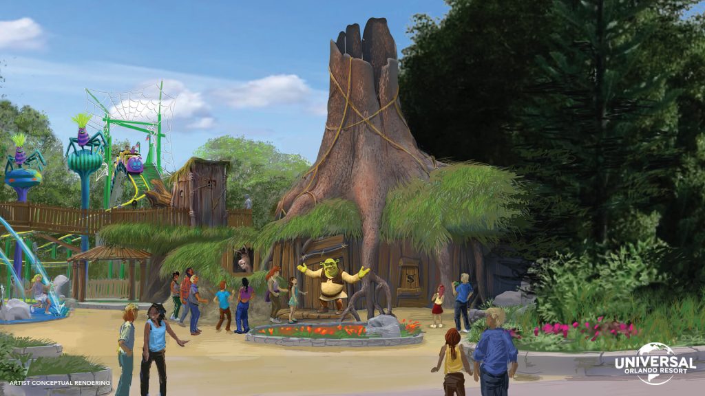 Concept Art of Shrek's Swamp Meet at DreamWorks Land