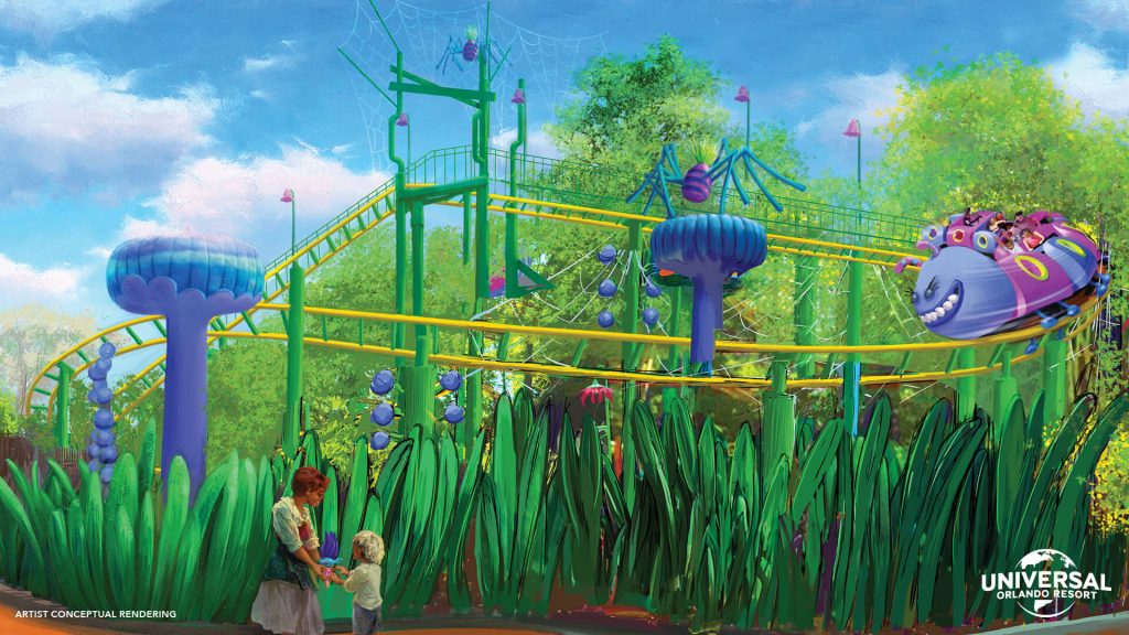 DreamWorks Land's Trolls Troller Coaster concept art