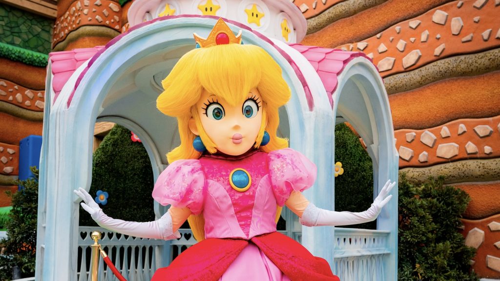 Princess Peach in SUPER NINTENDO WORLD at Universal Studios Hollywood