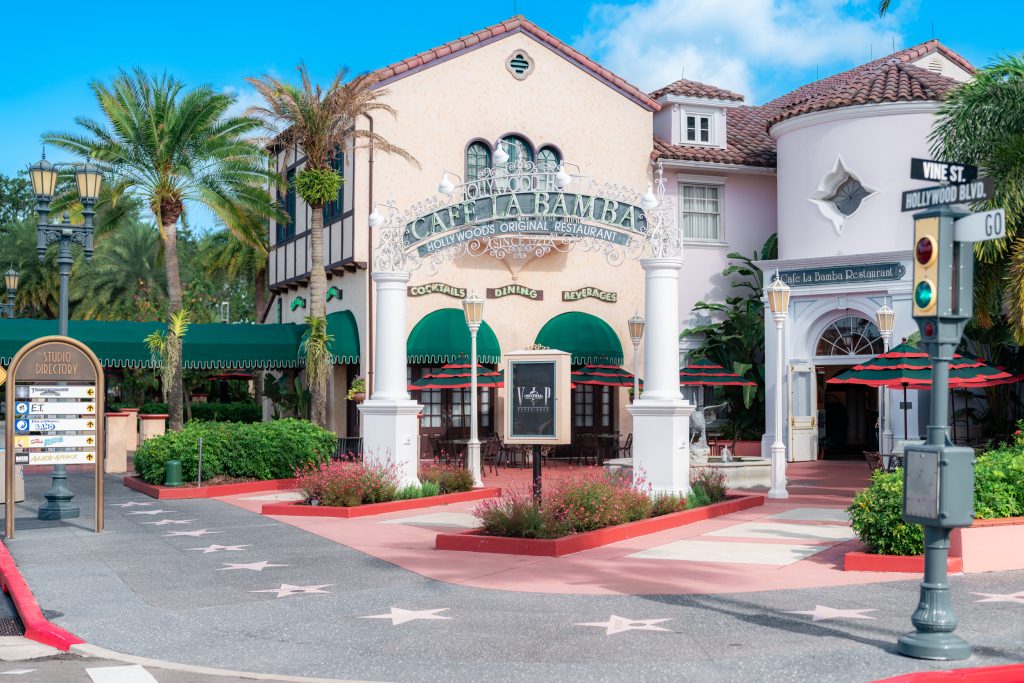 The Hollywood Hotel façade of Cafe La Bamba