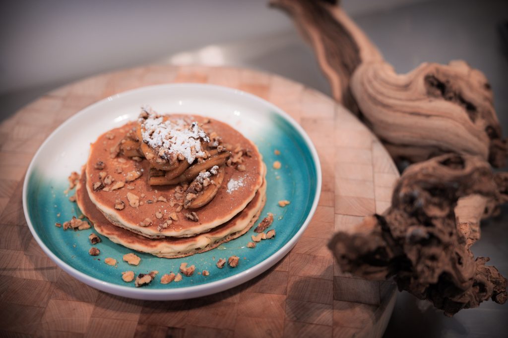 Banana & Walnut Buttermilk Pancakes