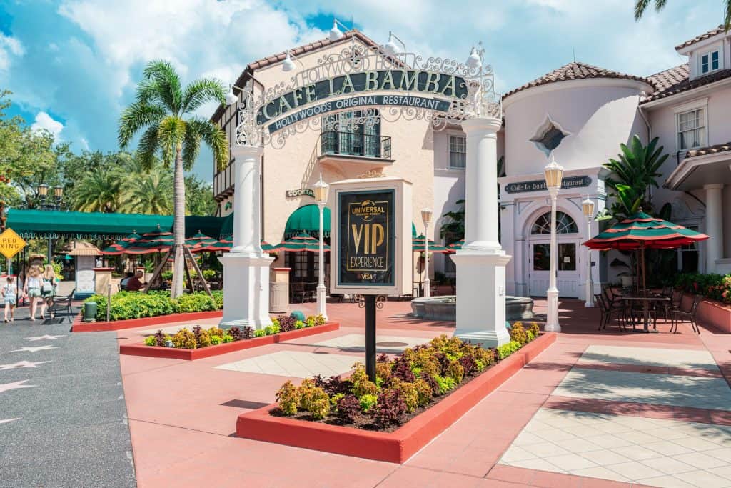 Select VIP Tours receive complimentary breakfast at Universal Studios Florida's Cafe La Bamba