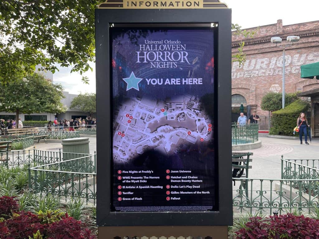 Halloween Horror Nights 2025 Map
