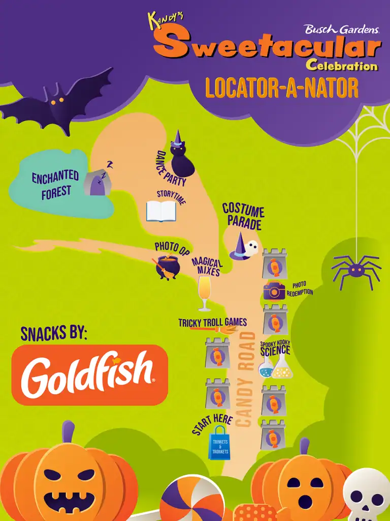 Halloween Harvest Map at Busch Gardens Tampa Bay