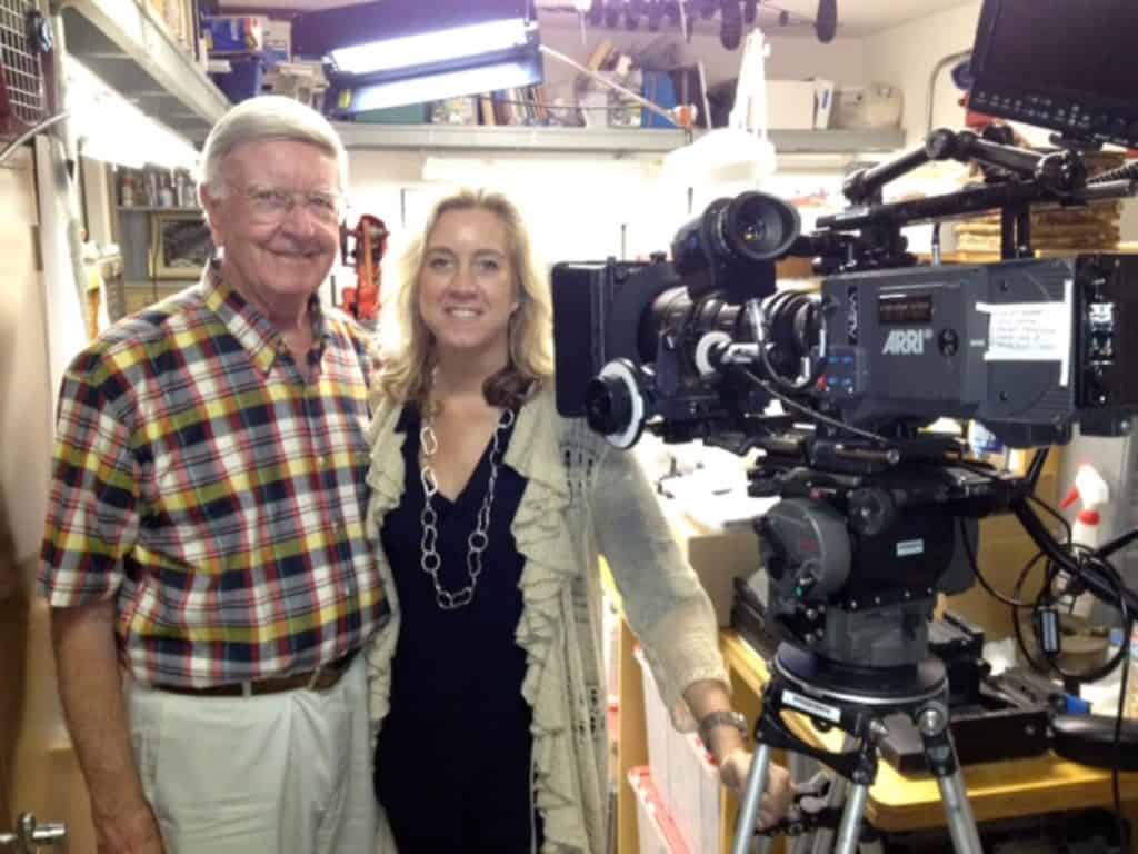 Leslie Iwerks with her father, Don Iwerks