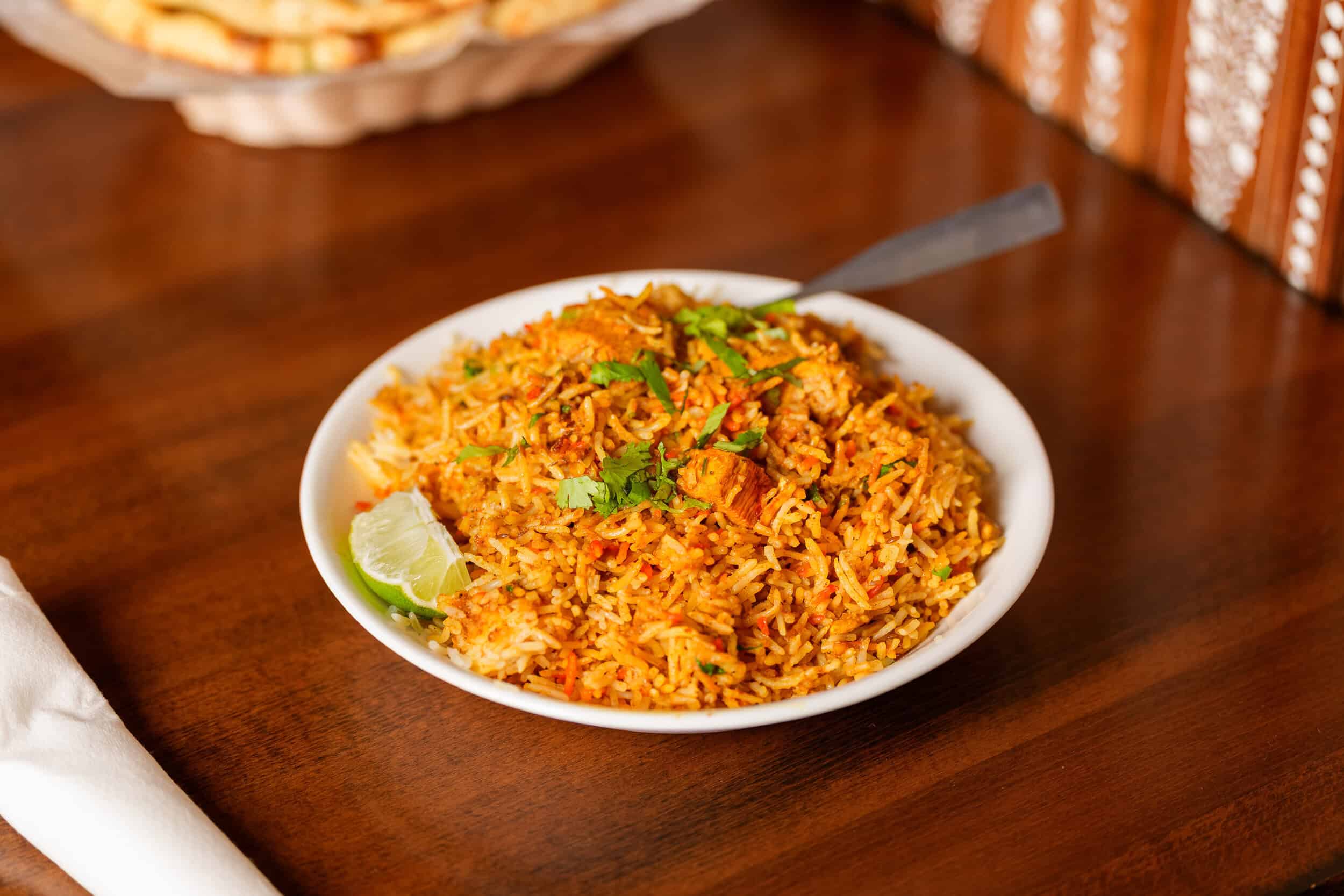 New Indian Punjab Restaurant Rice Dish