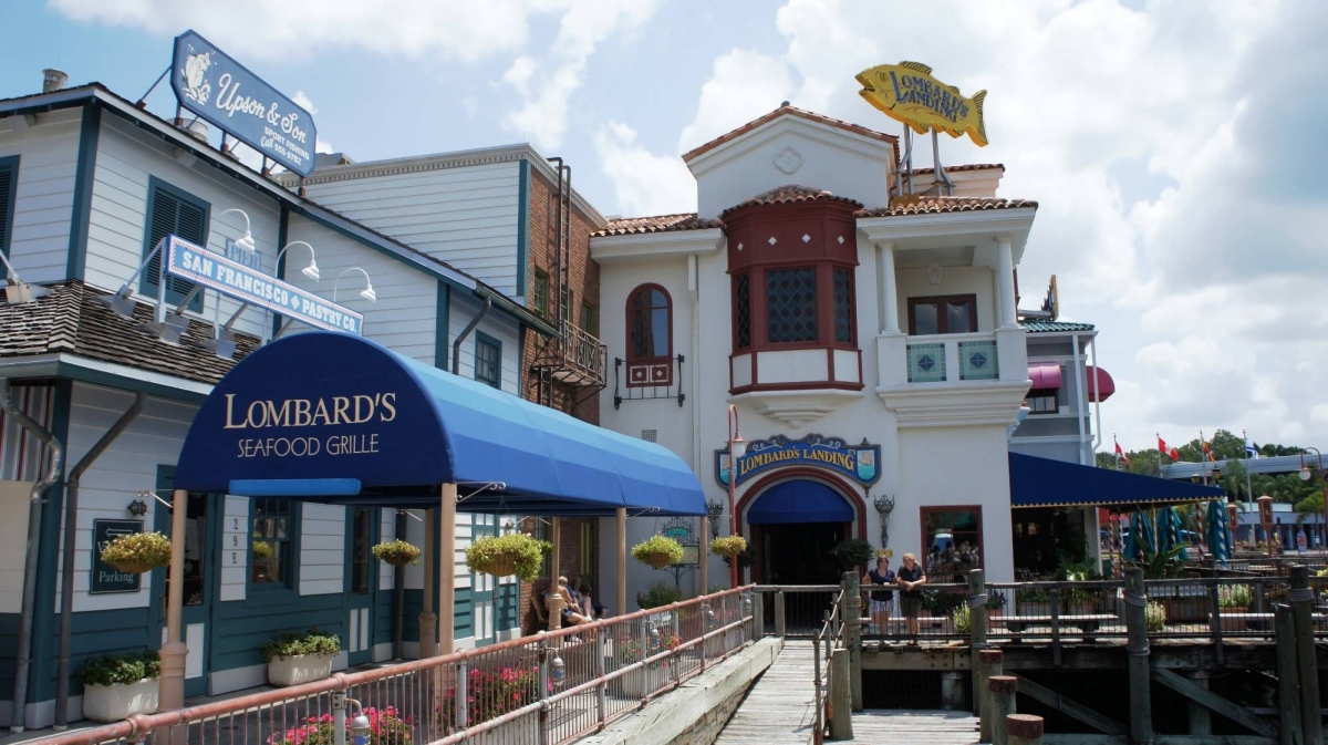 Entrance to Lombard's Seafood Grille on the wharf