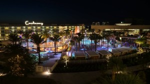 Cabana Bay during Dusk at Universal Orlando Resort