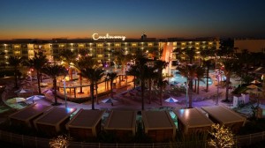 Cabana Bay during Dusk at Universal Orlando Resort