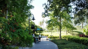 Walk from Universal Orlando CityWalk to Loews Royal Pacific Resort