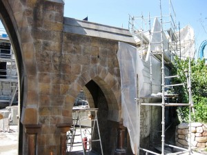 The Wizarding World of Harry Potter Hogsmeade construction at Universal's Islands of Adventure - September 20, 2009