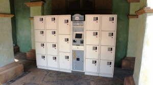 IOA lockers - Set 6. Outside the park, to the far left of the entrance. 