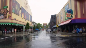 Rainy day at Universal Orlando Resort