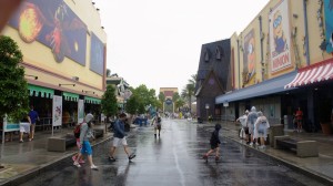 Rainy day at Universal Orlando Resort