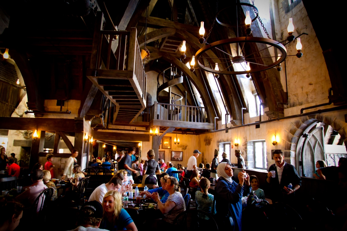 Interior dining room at Three Broomsticks